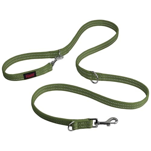 Halti Training Leash - Multifunctional Double-Ended Dog Leash, Ideal for Anti-Pulling Dog Training. Lightweight & Durable. Suitable for Medium to Large Dogs & Puppies (Size Large, Forest Green, 2m)