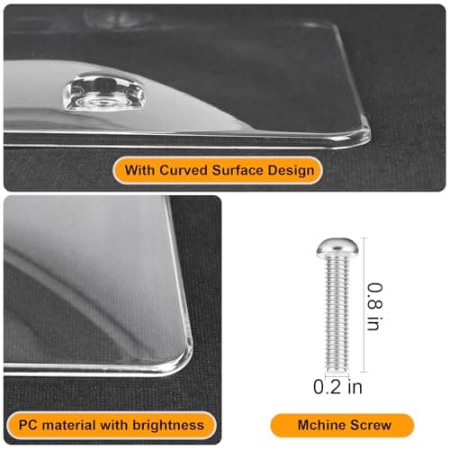 License Plate Frame Cover,Curved surface Design,2pack- License Plate Protector.Fits Standard 6x12Inches License Plates,Protect Your Front & Back License Plate Frame (Transparent) — view 4