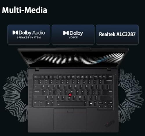 Lenovo ThinkPad T14 G6 AI Business Laptop 14" FHD+ Display, Intel Ultra 5 225U, 16GB DDR5 RAM, 512GB SSD, 5MP FHD Webcam, Fingerprint, Backlit KB, Wi-Fi 6E, 2 Thunderbolt 4 - Black — view 3