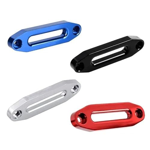 STANDOUTELROAL (Black) Hawse Style Winch Fairlead, Car Hawse Winches Fairlead for Automotive Anchor Cables ATV 3000-4000 lb Winch,4.88 inch (124mm) Mount Smooth