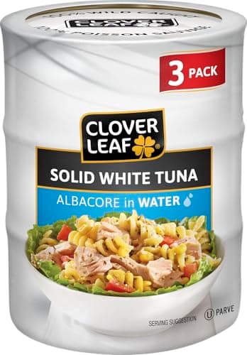 Clover Leaf Solid White Albacore Tuna in Water - 170g, 3 Count - Canned Fish - High in Protein, 14g per 55g Serving Drained - 100% Wild-Caught and Traceable Tuna - Trace My Catch
