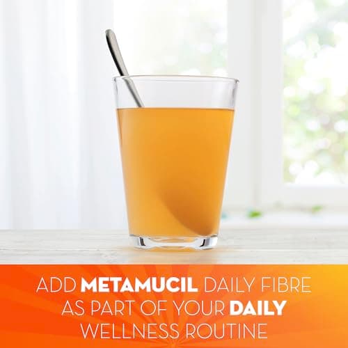 Metamucil, 4 in 1 Psyllium Husk Fibre Powder Supplement for Digestive Health, Orange Flavored, Sugar-Free, Smooth Powder, 48 Servings, 283g — view 4