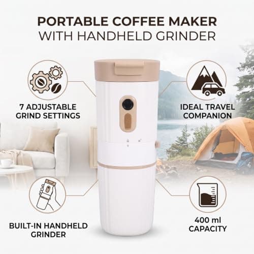 Jelquix Portable Coffee Maker with Grinder 7 Settings — view 6