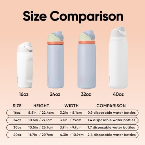 Owala FreeSip Insulated Stainless Steel Water Bottle with Straw for Sports, Travel, and School BPA-Free Sports Water Bottle, 24 oz, Beach House — view 4