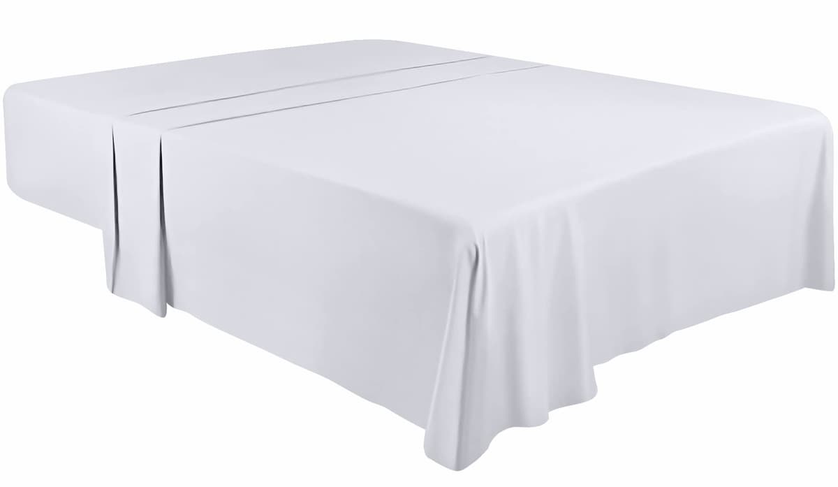 Utopia Bedding - Flat Sheet Double - Easy Care Soft Brushed Polyester - Microfiber Fabric - Wrinkle, Shrinkage, and Fade Resistant - White — view 32