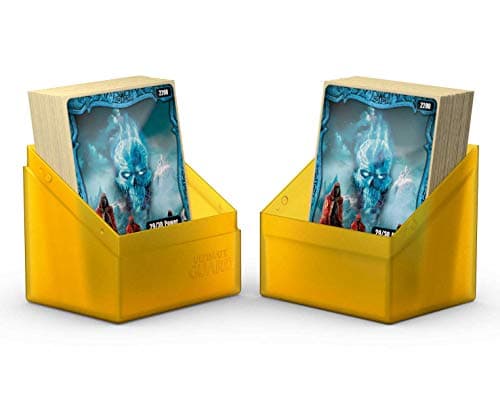 Ultimate Guard Boulder 80+ Classic, Deck Case for 80 Double-Sleeved TCG Cards, Amber, Secure & Durable Storage for Trading Card Games, Soft-Touch Finish — view 5
