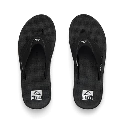 REEF Fanning Mens Sandal Black-Silver 11 — view 3