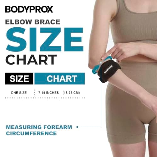 BODYPROX Elbow Brace 2 Pack for Tennis & Golfer's Elbow Pain Relief — view 4