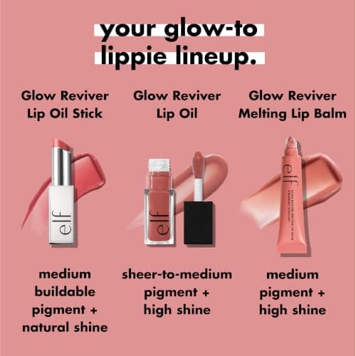 e.l.f. Glow Reviver Lip Oil Stick, Tinted, Non-Sticky & Hydrating For A Soft-Shine Finish, Vegan & Cruelty-Free, Rose Latte — view 7