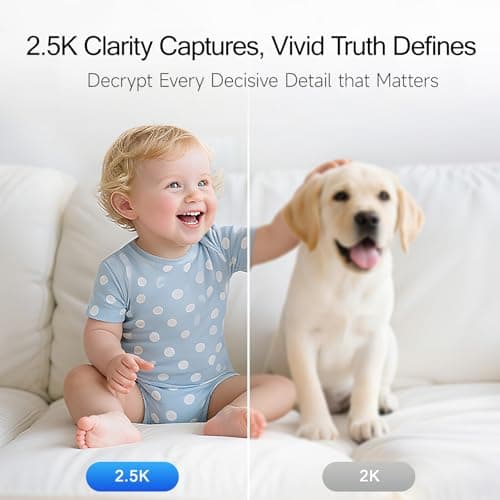 CINMOORE 2.5K Indoor Camera 4pack, Free AI Person/Pet/Cry Detection, 4MP Baby/Dog/Cat/Pet Camera with Phone App, Pan Tilt WiFi Cameras for Home Security, Night Vision, Full Duplex Audio — view 3