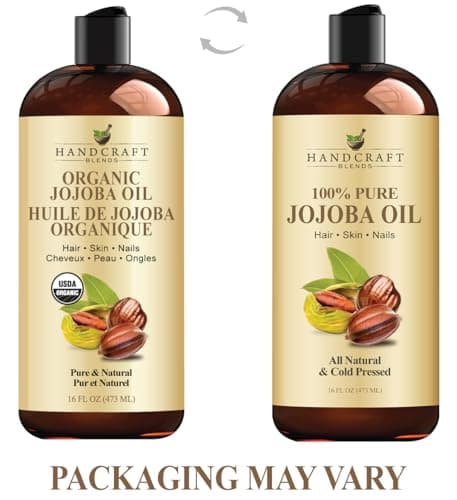 Handcraft Blends Jojoba Oil - Cold-Pressed 473 ml - 100% Pure and Natural Premium Grade Carrier Oil for Skin and Hair - Body Massage - Hexane-Free — view 3