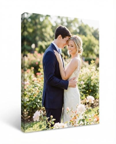 IUI Custom Canvas Prints with Your Photos - Personalized Pictures to Stunning Framed Canvas Wall Art Ideal for Home Decor Gifts Keepsakes for Family Baby Couple Boyfriend Girlfriend Pet (11"L × 14"W)