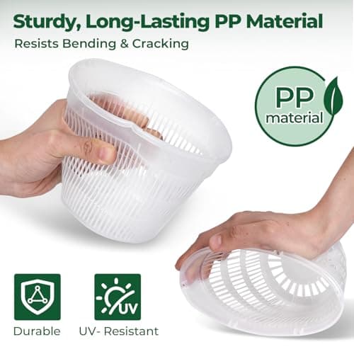 T4U Orchid Pots, 4.3 Inch 6 Pack Plastic Nursery Pots with Holes and Saucers, Slotted Breathable Planter for Orchid Lovers, Indoor Windowsill Decor for Phalaenopsis and Cattleya — view 3