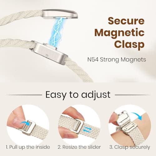 Knossen Slim Band and Case Compatible with Apple Watch Bands for Women 42mm 40mm 41mm 44mm 45mm 46mm - 3-in-1 Thin Magnetic Stretchy Strap and Screen Protector Cover for iWatch Series 4-11/SE/SE2/SE3 — view 4