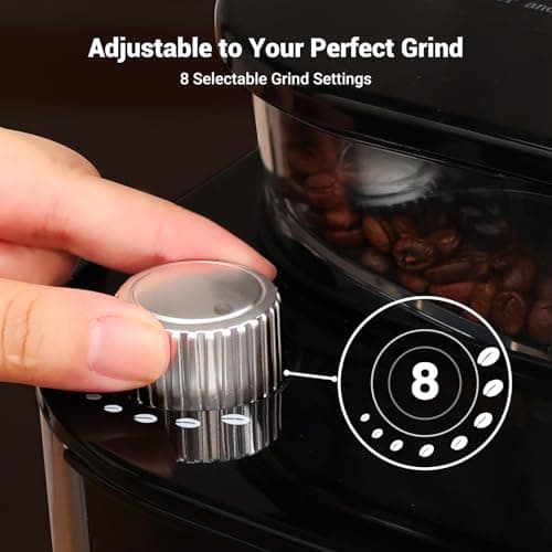 Gevi 10-Cup Grind-And-Brew Drip Coffee Maker with Built-In Burr Grinder — view 4