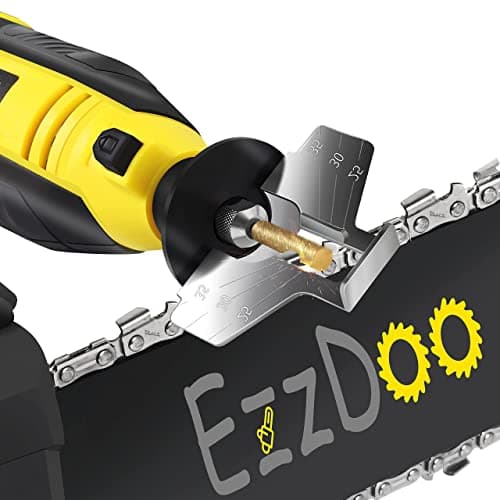 EzzDoo Titanium Coated Chainsaw Sharpener Bits, High Hardness Sharpening Wheels for Electric Chain Saw Sharpeners & Rotary Tools, Includes Copper Collet. 8 Pcs (5/32", 4.0mm) — view 3