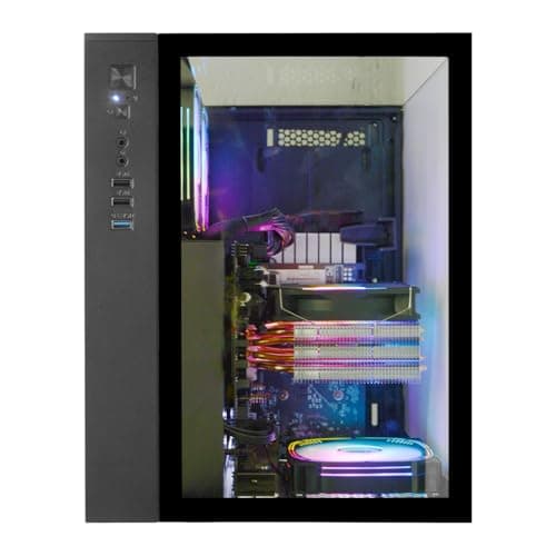 WIWB Gaming PC Desktop Ryzen 7 5700X, RTX 4060 Ti, 16GB DDR4 RAM, 1TB SSD, DDR4 RAM, Prebuilt Tower Computer for Gaming, Home (Black) — view 7