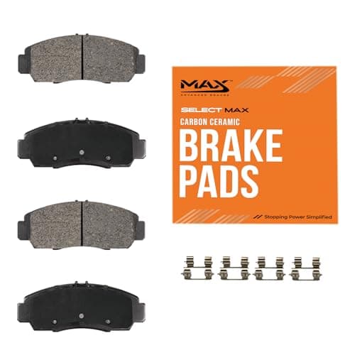 Max Advanced Brakes - SelectMAX Rear Brake Pads for 2021-2023 Ford F150, Carbon Ceramic Rear Brake Pads, Hardware Included, Everyday Driving, Low Dust, Quiet