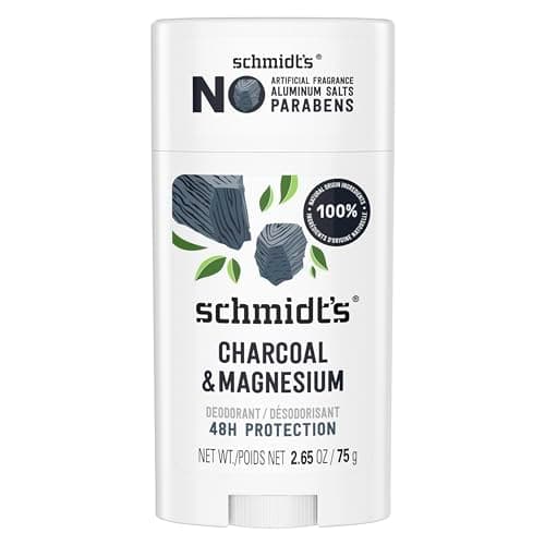 Schmidt's Natural Origin Deodorant, 48 Hour Odour Protection, Charcoal & Magnesium Deodorant for Men and Women, 75g