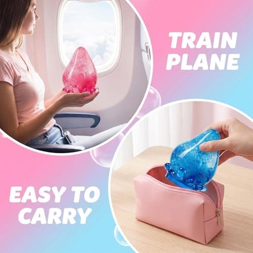 Water Drop Squeeze Squishies, Dream Squishy Drop Squishy Stress Ball, Soft Fidget Stress Ball, 2026 New Slow Rise Relief Fidget Sensory for Anxiety Stress Easter Party Favors (Blue) — view 3