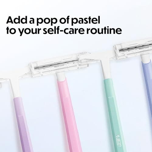 BIC Silky Touch Women's Disposable Razors, With 2 Blades, Pretty Pastel Razor Handles, 10 Count Pack of Shaving Razors — view 5