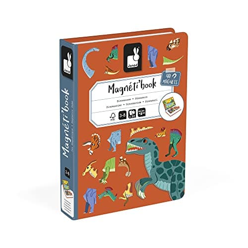 Janod • Magneti’Book Dinosaurs • 3 to 8 Years • Educational Magnetic Games Toy for Kids Toddler Children • J02590 — view 2