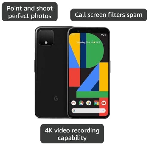 Google Pixel 4 - Just Black - 128GB - Unlocked — view 2