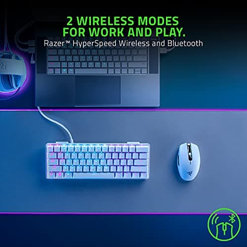 Razer Orochi V2 Mobile Wireless Gaming Mouse: Ultra Lightweight - 2 Wireless Modes - Up to 950hrs Battery Life - Mechanical Mouse Switches - 5g Advanced 18k Dpi Optical Sensor - White — view 2