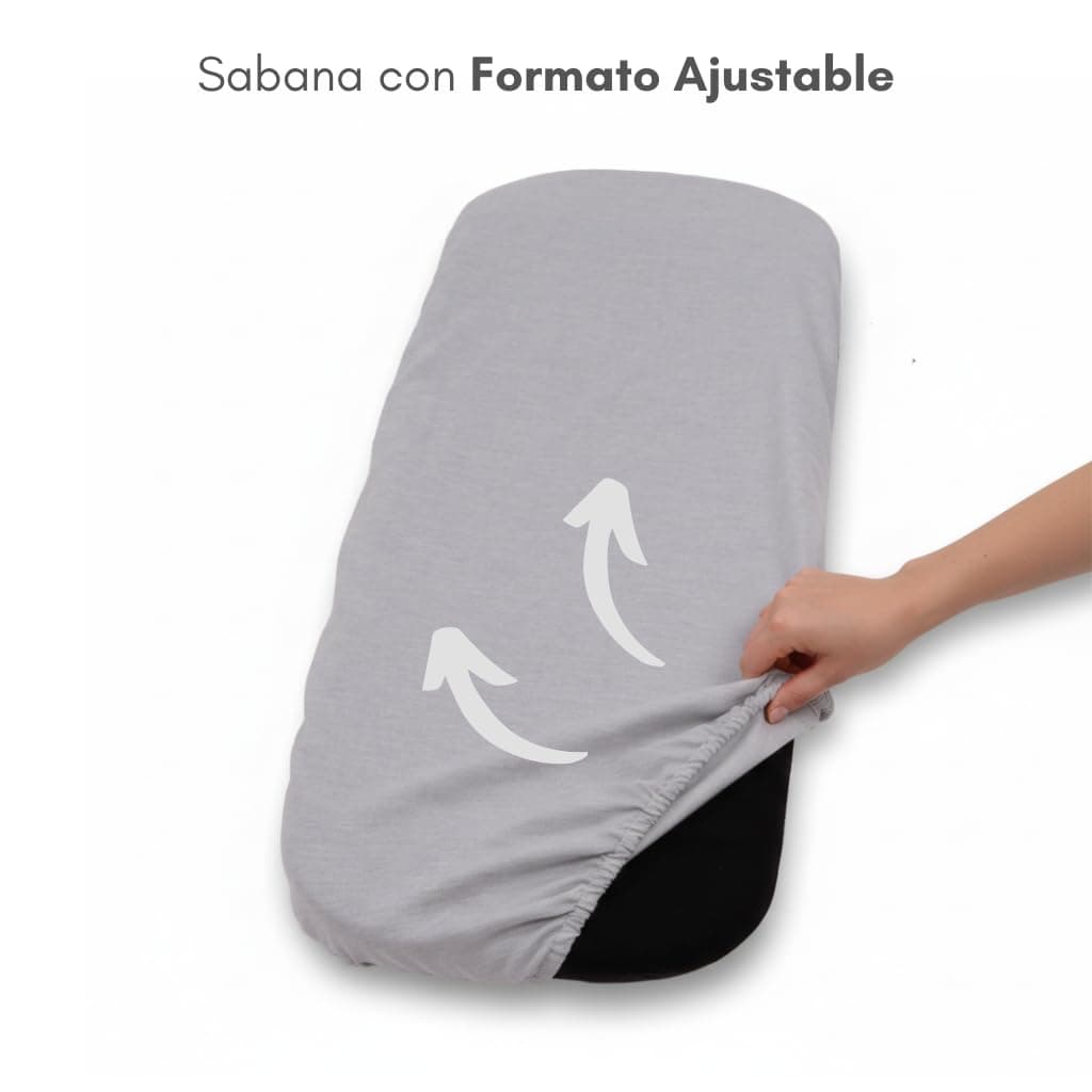 Pack 2ud.Sabana Bajera Capazo para Inglesina Aptica-Electa | Funda Colchón Protector Cuco Carrito Bebe | ALGODÓN | 100% Algodón Certificado Oeko-Tex® Organic Cotton — view 2