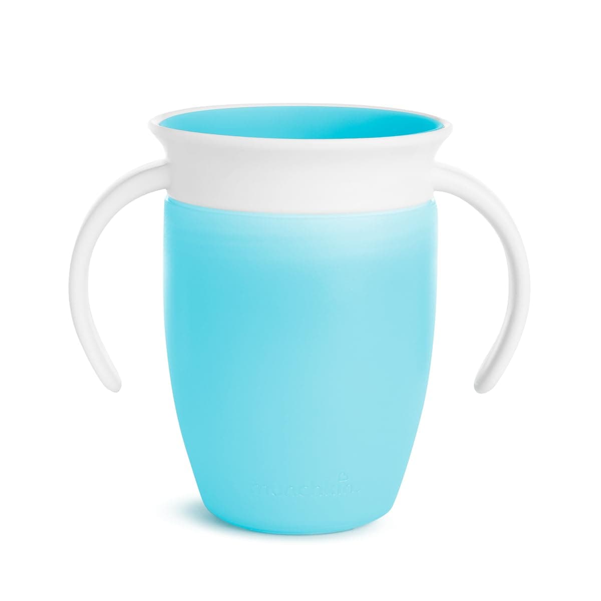 Munchkin Miracle 360 Sippy Cup | Trainer Toddler BPA Free Baby & Toddler Cups w.Handles | Non Spill | Dishwasher Safe Baby | Leakproof | 6+ Months| 7oz/207ml | 2 Pack | Blue/Green — view 4