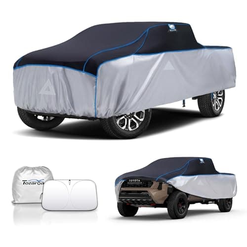 Hail Protector Car Cover for Truck(Length:up to 220inch) + Gift Windshield Sunshade, Multi-Layered EVA Hail Proof Car Cover, Padded Car Hail Protector Tacoma, C10, F100, Maverick,Gladiator etc.