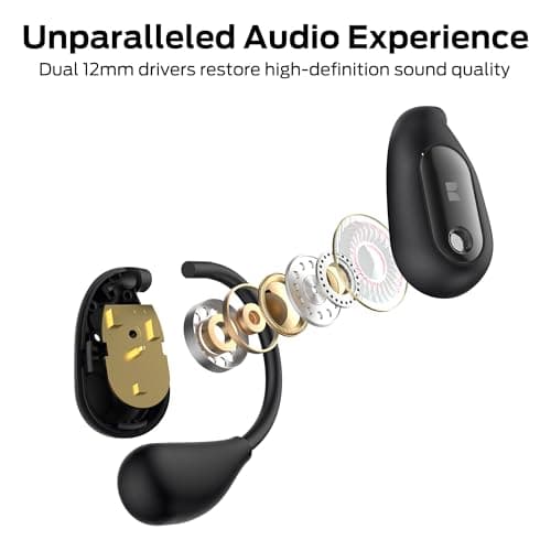 Monster Open Ear AC210 Headphones, Bluetooth 5.4 Earphones Stereo Sound, Wireless Headphones 30 Hours Playback,for Gift,Back — view 2