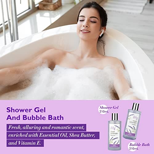 Gifts for Women, Birthday Gifts - 18-Piece Bath and Body Basket, Mothers Day Gift Basket for Mom, Lavender Spa Gift Basket for Women, Bath Collection, Spa Kit | Christmas Gift, Perfect Spa Present for Her Valentines Day — view 4