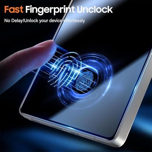 UniqueMe for S25 Ultra Screen Protector - 2 PACK Tempered Glass for Samsung Galaxy S25 Ultra,[Fingerprint Unlocking] Easy Installation,Bubble-Free,9H Hardness,HD-Clear,3D Full-coverage — view 2