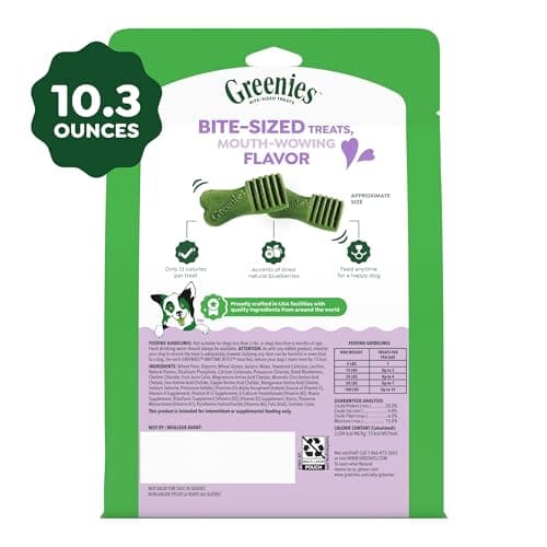 Greenies Anytime Bites Dog Treats, Blueberry Flavor, Dog Training Treats, 10.3 oz. Bag — view 9