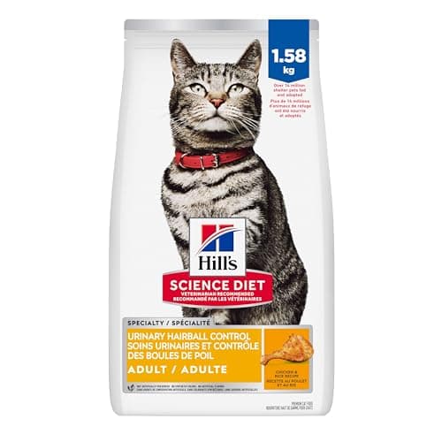 Hill's Science Diet Adult Urinary & Hairball Control Chicken Recipe Dry Cat Food 1.58 kg Bag
