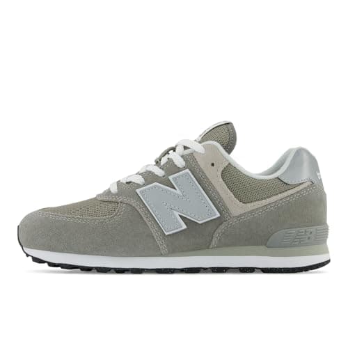 New Balance Kids 574 V1 70s Racing Lace-up Sneaker, Grey/White, 4.5 M Big Kid (8-12 Years) — view 2