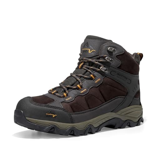 NORTIV 8 Men's Waterproof Hiking Boots Outdoor Backpacking Mountaineering Shoes,Size 11,Brown,JS19004M