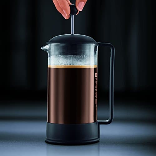 Bodum 12oz Brazil French Press Coffee Maker, High-Heat Borosilicate Glass, Black - Made in Portugal — view 4