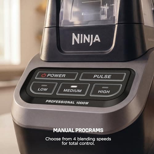 Ninja Professional Blender | Smoothie Blending, Drink Mixer, Grinder, Ice Crusher, Frozen Fruit Blending | 1000W Power, Total Crushing Technology, XL 72-oz. Pitcher | Black & Grey | BL610 — view 4