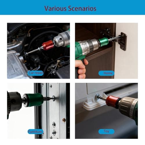 Magnetic Screw Ring Holder,Strong Magnetic Bit Holder & Screwdriver Accessory–1/4 Inch Hex Magnetic Tool Holder for Tight Spaces,Secure Grip Magnetizer Rings for Power Bits (3-Pack Multicolor) — view 6