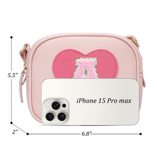 KKXIU Kids Purse Toddler Gifts for Girls and Women Vegan Leather Crossbody Bag with Tassel, A, Cute — view 5