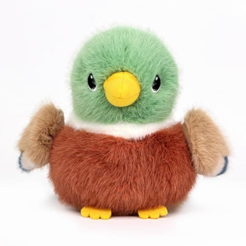 ABEARCAR Mallard Duck Stuffed Animal 4.7 Inch Realistic Cute Plush Toy, Cute Mallard Duck Plushie Christmas Birthday Valentine's Day Gift for Kids Girlfriends