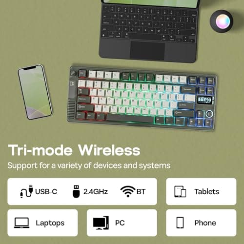 EPOMAKER RT85 Wireless Mechanical Keyboard with Joystick & DIY Screen — view 4