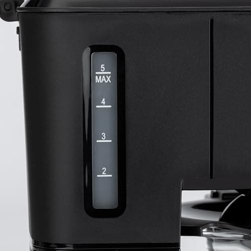 Amazon Basics 5 Cup Drip Coffee Maker with Glass Coffee Pot (0.8 Qt), Auto Shut-off, Auto Pause, Removable Filter Basket, Matte Black — view 5