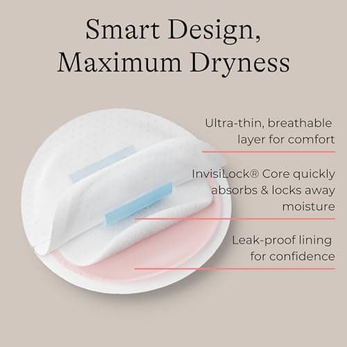 Lansinoh Stay Dry Disposable Nursing Pads, Soft and Super Absorbent Breast Pads, Breastfeeding Essentials for Moms, 100 Count — view 3