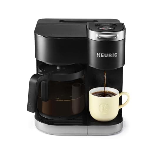 Keurig K-Duo Single Serve K-Cup Pod & Carafe Coffee Maker, with Multiple Brew Sizes, 60oz Removable Reservoir, Programmable Auto Brew Carafe, Black