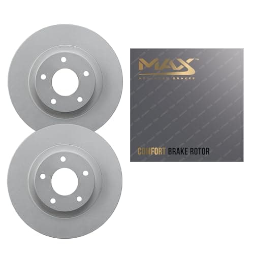 Max Advanced Brakes - Front Brake Rotor Set for 2018-2023 Chevy Equinox; 2016-2023 Malibu, Geomet Coated OE-Style Front Rotors, Daily Upgrade