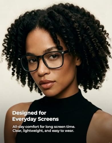 TIJN Blue Light Blocking Glasses for Women Men Square Frame Nerd Eyeglasses Anti Blue Ray Computer Screen Glasses — view 2