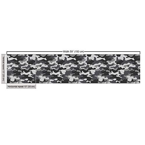 Lunarable Camo Print Fabric by The Yard, Grayscale Abstract Camouflage Demonstration Repetition of Stains, Decorative Fabric for Upholstery and Home Accents, 3 Yards, Green Grey — view 2